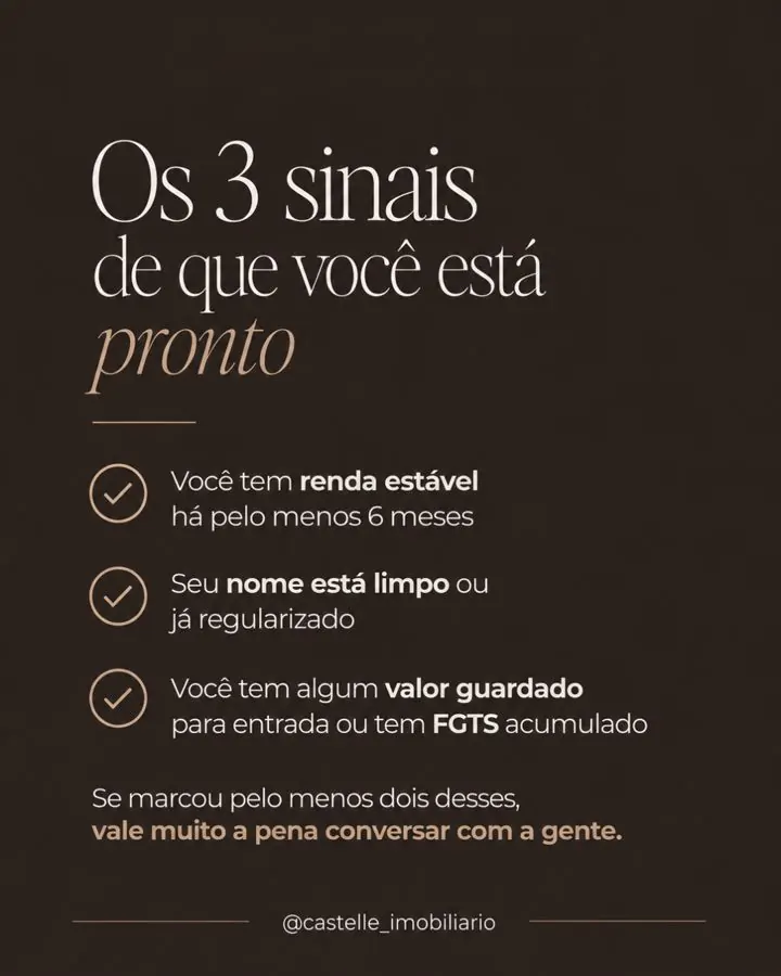 Os 3 sinais de que você está pronto