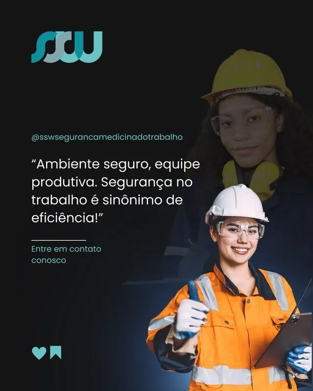 Peça para redes sociais sobre segurança e produtividade no trabalho